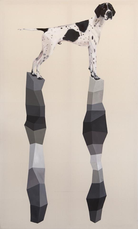 Annett Bienhaus, Nach Hause schwimmen, 2013, Öl auf Leinwand, 200 x 120 cm