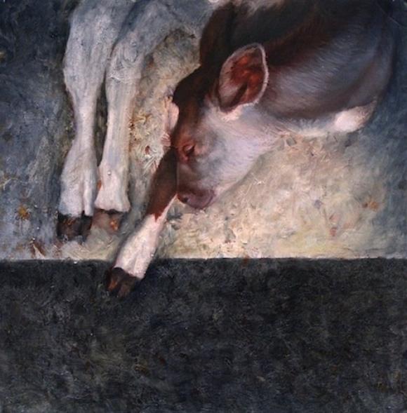 Bound, oil on board, 18 x 18 in, 2012 © Nicolas V. Sanchez