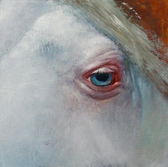 El Ojo, oil on panel, 6 x 6 in, 2014 © Nicolas V. Sanchez