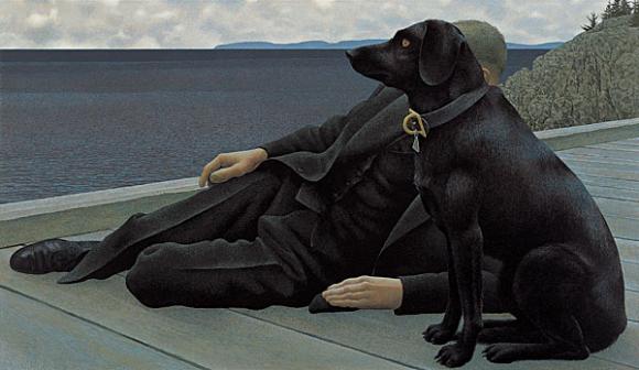 Alex Colville, Dog and Priest, 1978