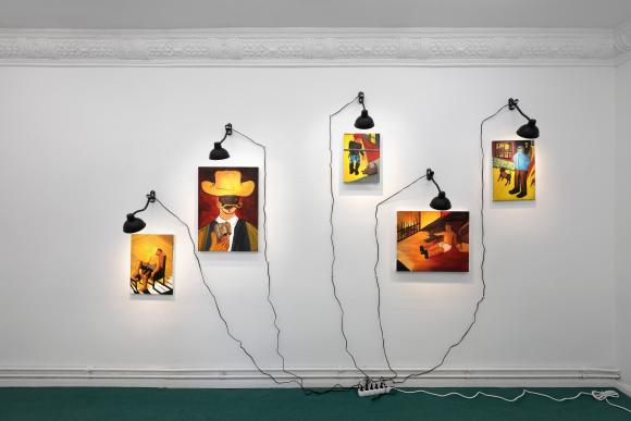 Ausstellungsansicht The Good Boi, 2023, Galerie Noah Klink, Berlin © Josip Novos