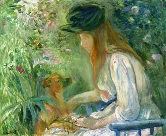 Berthe Morisot, Jeune Fille au Chien, 1892