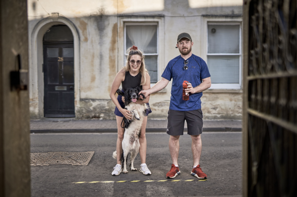 Social Distance (Caley, Sam and Digby), 2020 © George Brooks