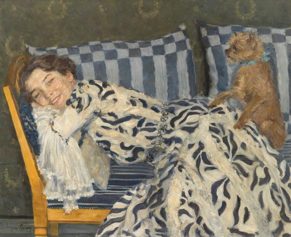 Dame mit Hund (Tilla Durieux), 1905 © Eugen Spiro, Foto Leopold Museum