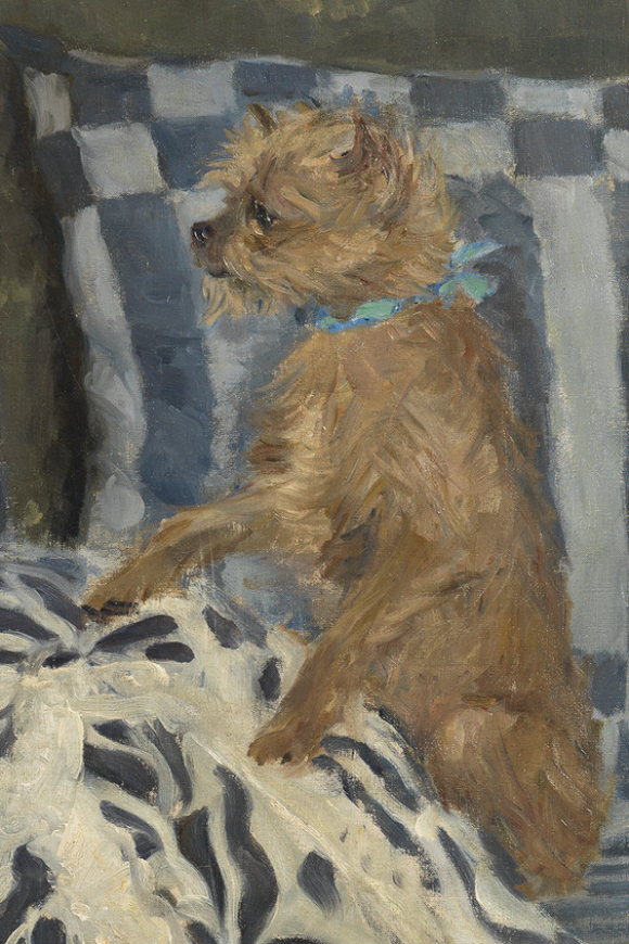 Dame mit Hund (Tilla Durieux), Detail, 1905 © Eugen Spiro, Foto Leopold Museum