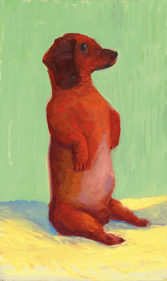 David Hockney, Dog Painting 41, 1995 © David Hockney. Photo Credit Richard Schmi