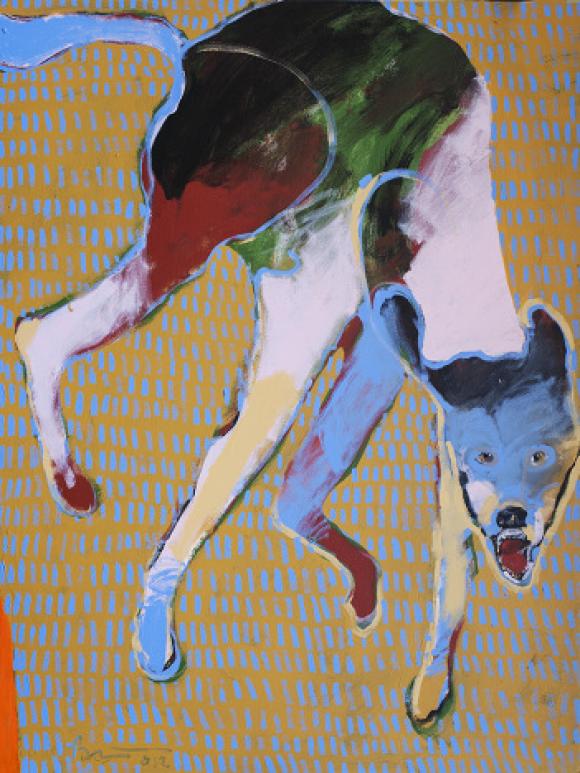 Dog Running, 2012 © Rick Bartow