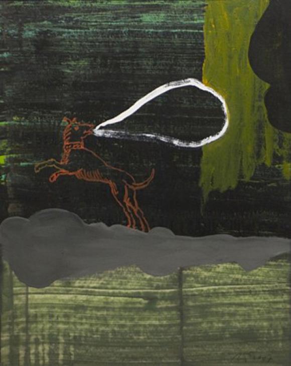 Fabel 3, 2007, Mischtechnik auf Papier, 50 x 40 cm © Felix Weinold