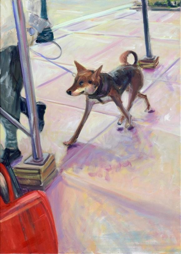 Foxy, Red Handbag, 2024  © Elizabeth Weckes