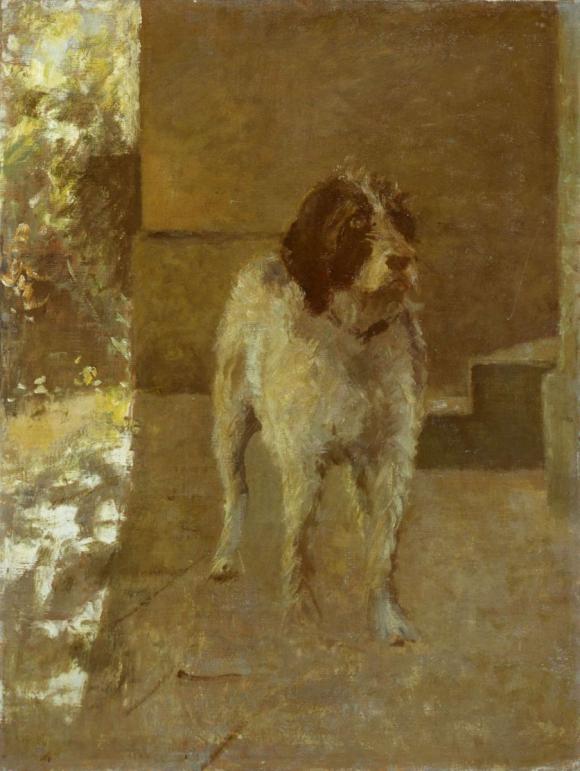 Fritz von Uhde, Der Hund Kitsch © Lindenau-Museum Altenburg