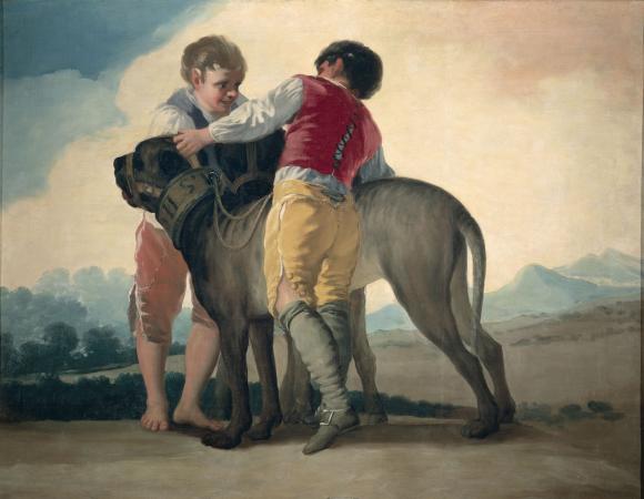 Francisco de Goya, Buben mit Mastiff