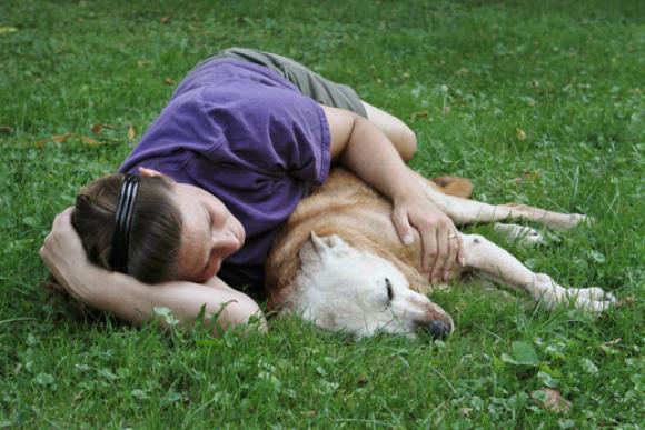 Heather and Copper, together 15 years