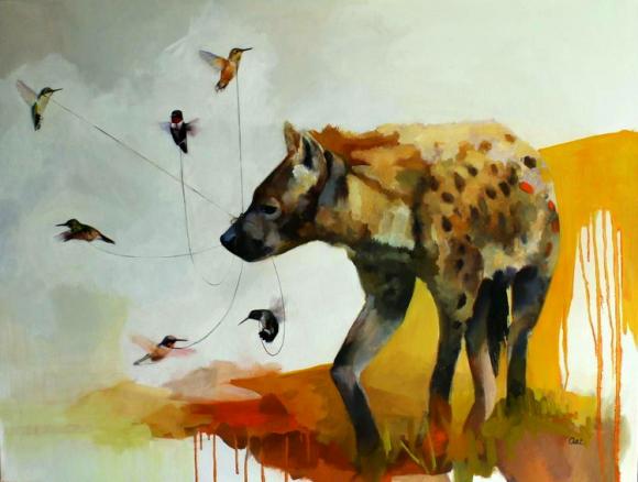 Hyena and Hummingbirds © Alexandra Loesser