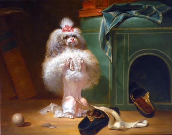 Jean-Jacques Bachelier, Dog of the Havana Breed, 1768, oil on canvas, French Sch