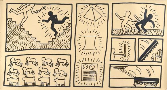 Keith Haring, Ohne Titel, 1980, Tinte auf Plakatkarton © The Keith Haring Founda