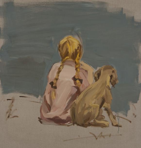Girl with dog, 2012 © Gideon Rubin