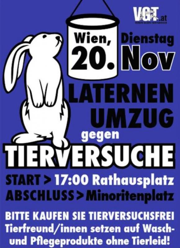 Laternenumzug gegen Tierversuche