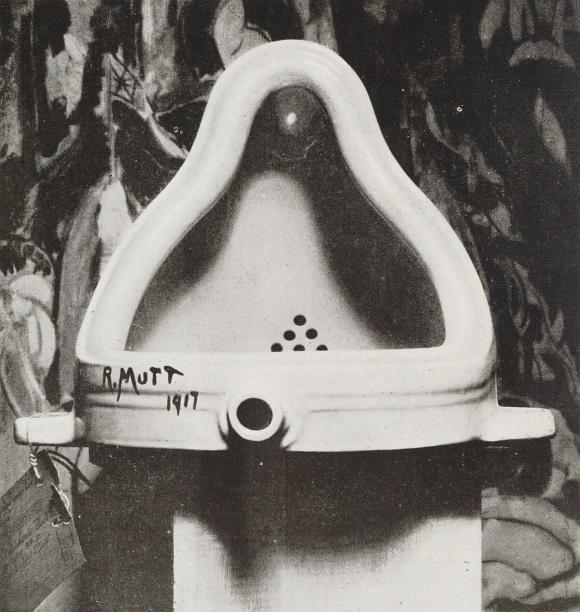 Marcel Duchamp, Fountain, 1917, Foto: Alfred Stieglitz