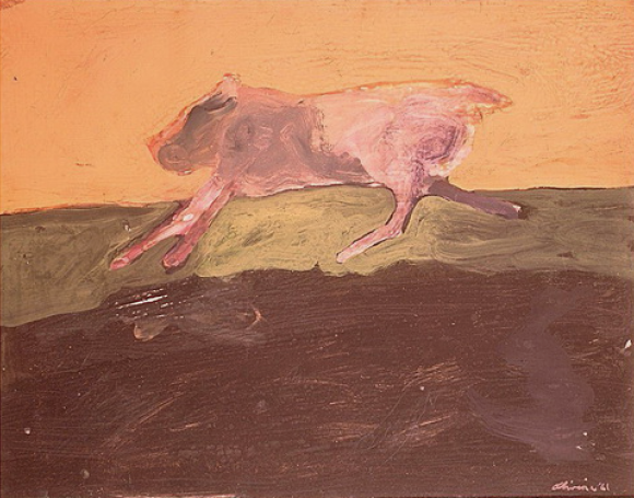 Nathan Oliveira, Running Dog, 1961