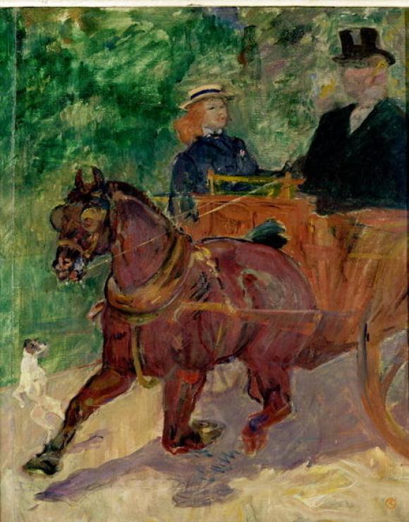 Henri Toulouse-Lautrec, Pferdewagen, angespannt mit einem Cab, 1900, Musée Toulo