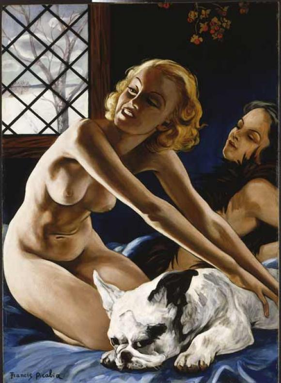 Francis Picabia, Women with Bulldog, 1940-1942