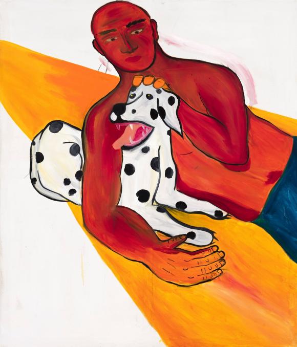 Portrait of a man with a Dalmatian dog, 2023 © Josip Novosel
