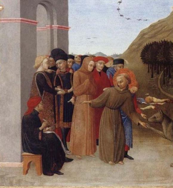 Il Sassetta: Altarbild des Flügelaltars des Hl. Franziskus, 1437-1444