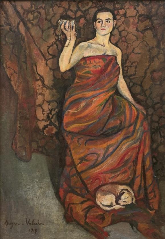 Suzanne Valadon, La dame au petit chien, 1917