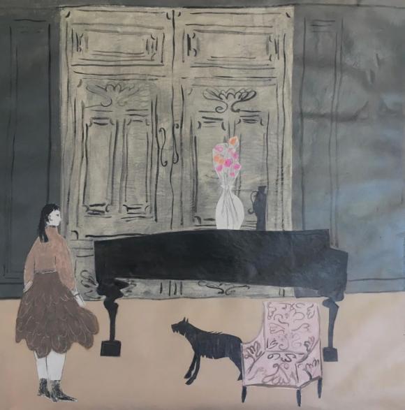 The Music Room with Studio Chair and Terrier © Gigi Mills