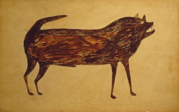 Bill Traylor, Untitled (Brown Dog)