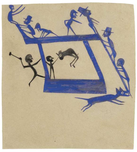 Bill Traylor, Untitled (Figures, Constructions)