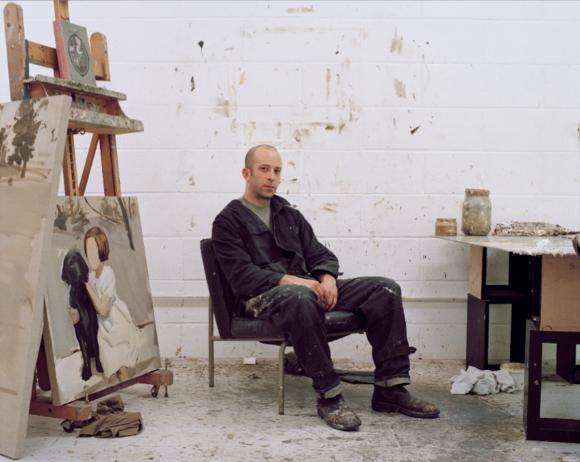 Gideon Rubin in seinem Atelier, London, 2011 Foto Ben Murphy