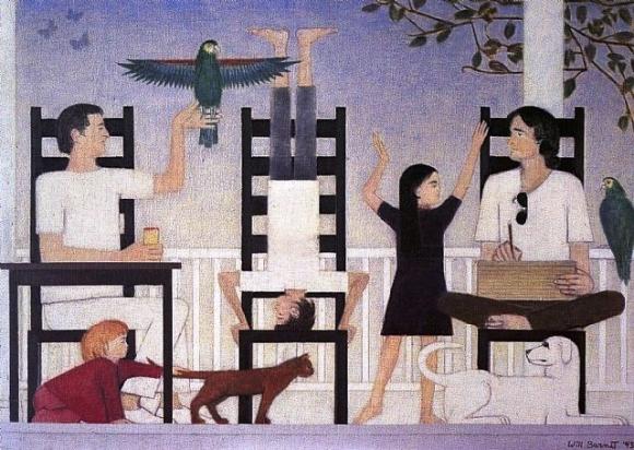 Will Barnet, Three chairs II, 1995