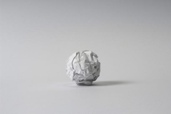 Martin Creed, Work No. 88, A sheet of A4 paper crumpled into a ball, 1995 